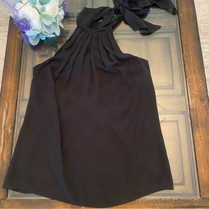 Express Elegant Black Pleated Blouse